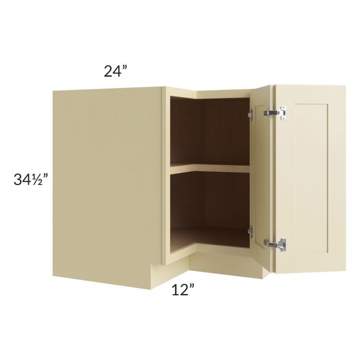 Phoenix Cream Glaze 36" Corner Base Cabinet (Trays sold separately for a Lazy Susan application)