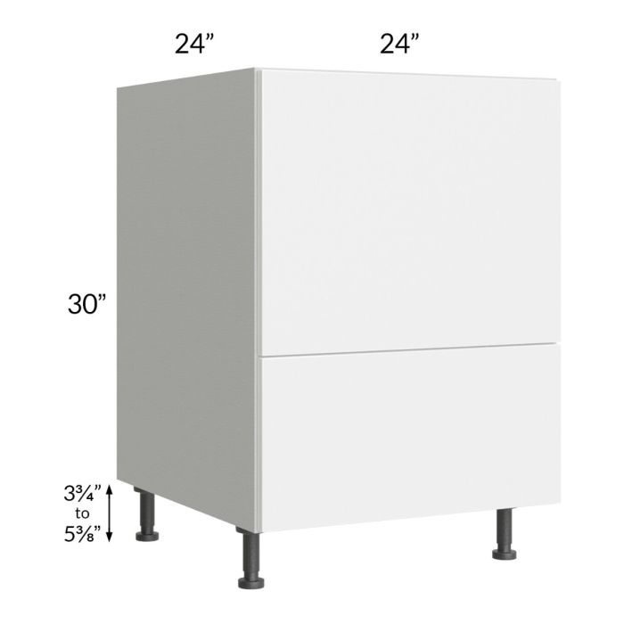 Milan White Gloss 24" Base Microwave Cabinet