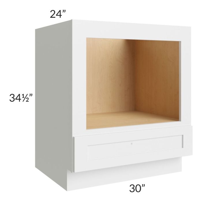 Asheville White Shaker 30" Microwave Base Cabinet
