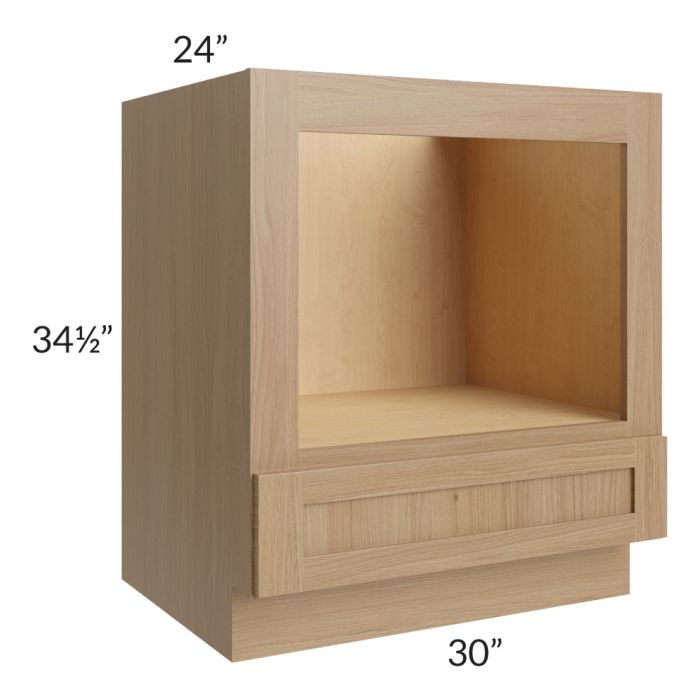 Asheville Rift Oak Shaker 30" Microwave Base Cabinet