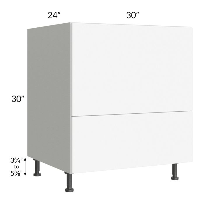 Milan White Matte 30" Base Microwave Cabinet