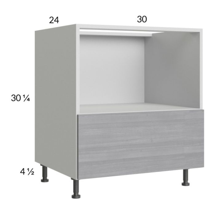Euro Grey 30" Base Microwave Cabinet