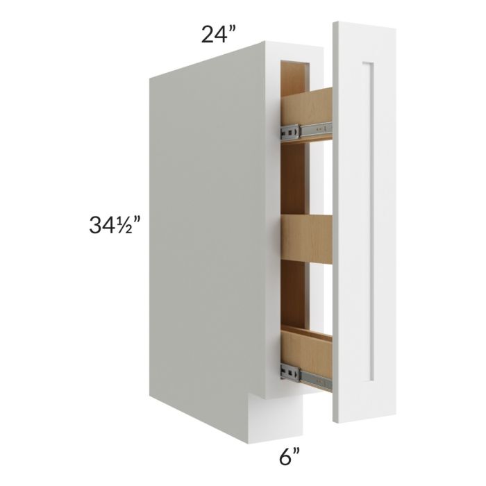 Southport White Shaker 6" Spice Base Cabinet