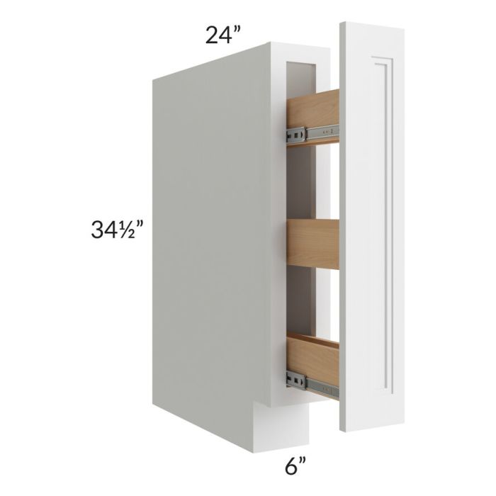 Charlotte White 6" Spice Base Cabinet