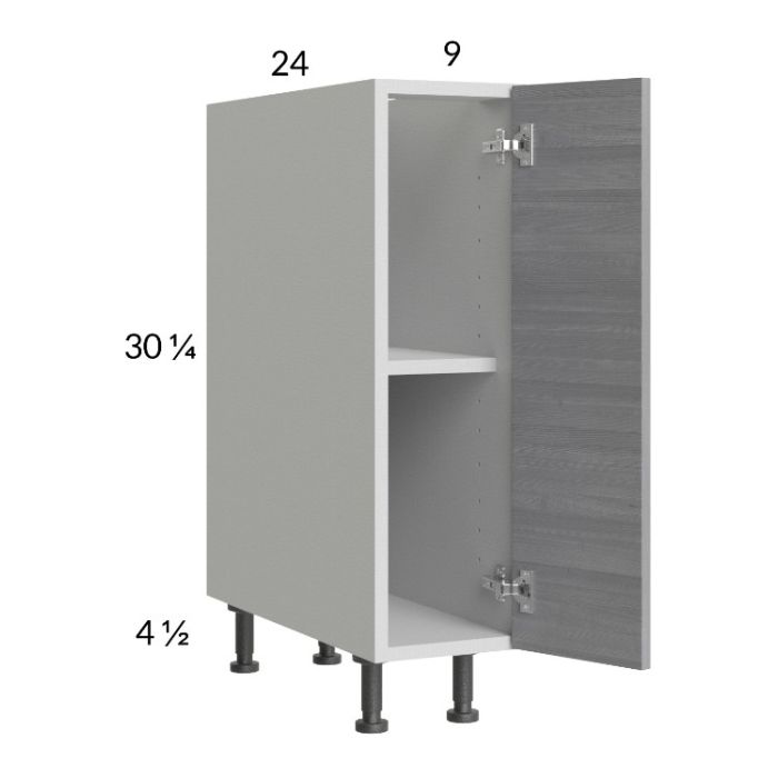 Euro Grey 9" Full Height Door Base Cabinet