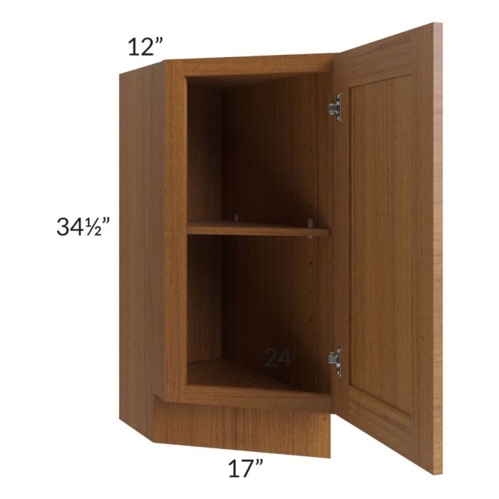 Artisan Walnut Shaker 12" Base Transitional Cabinet (Left)