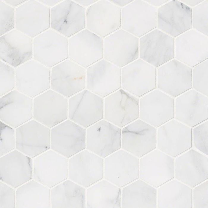 Calacatta Cressa 2??? Hexagon Mosaic Tile  