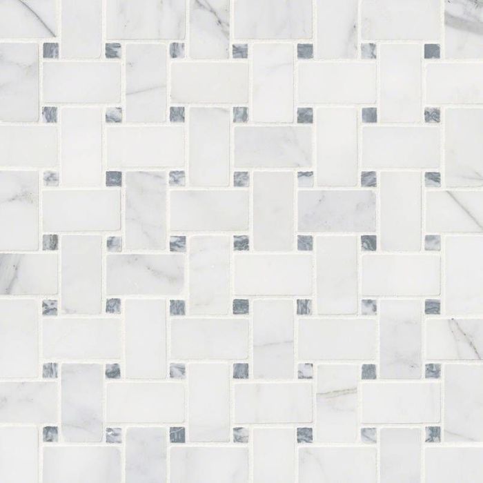 Calacatta Cressa Basketweave Tile