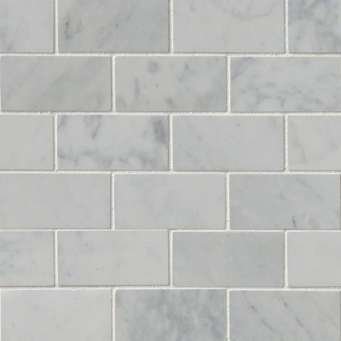 Carrara White 2" x 4" Mosaic Tile