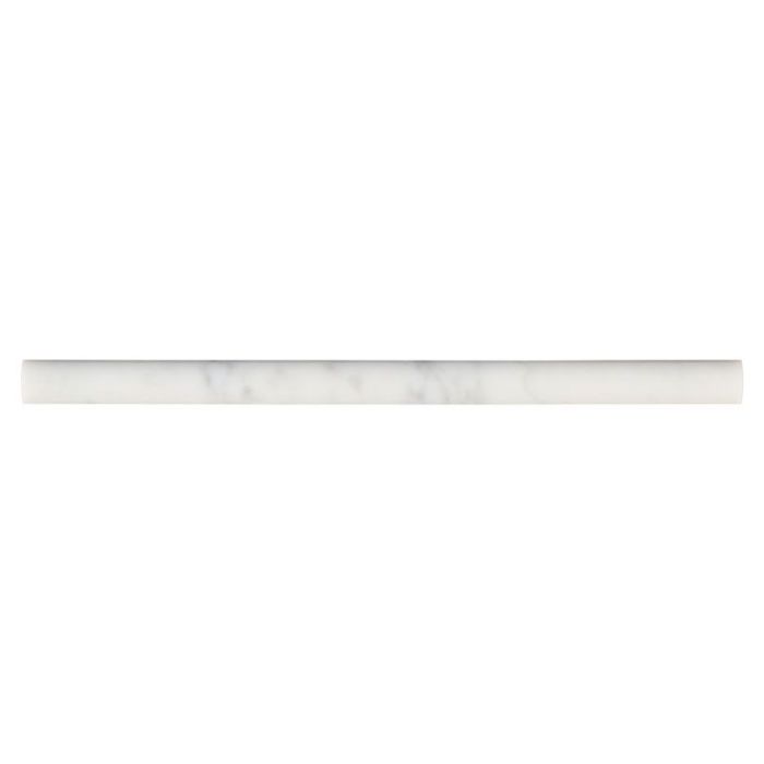 Carrara White Pencil Molding Honed Marble