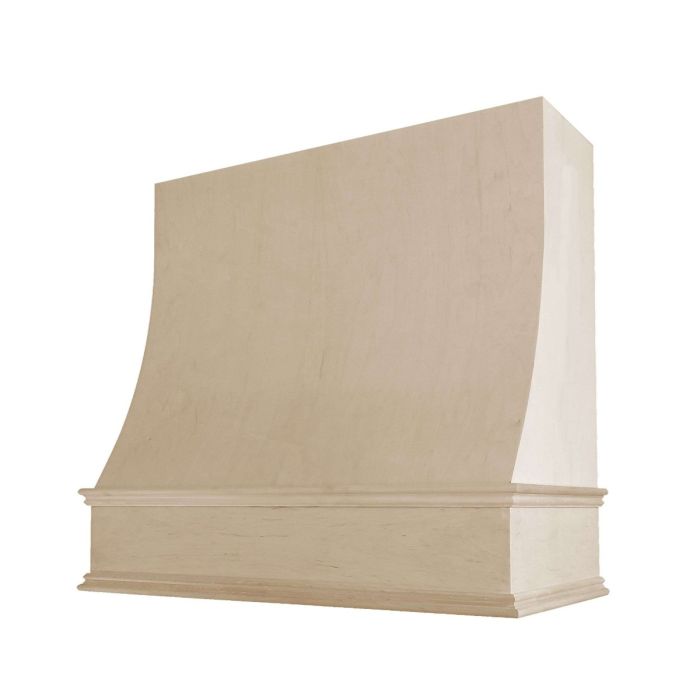 Unfinished Charlotte Sloped Smooth Hood with Classic Molding