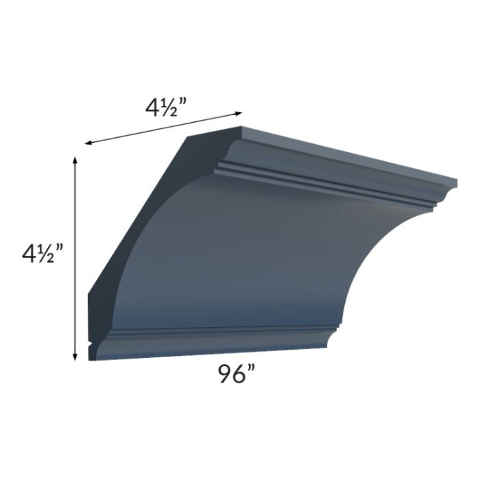 Midtown Blue Shaker Large Cove Crown Molding
