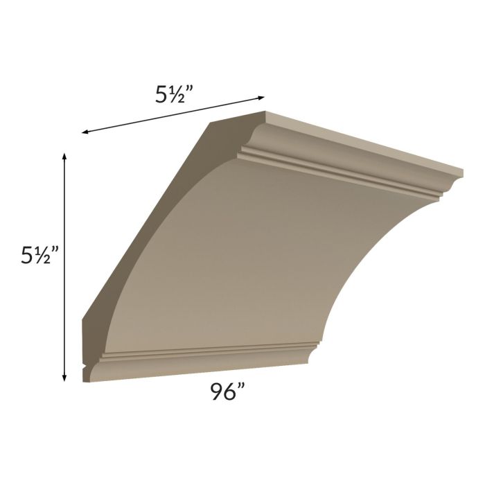 Tuscan Oyster Extra Large Cove Crown Molding