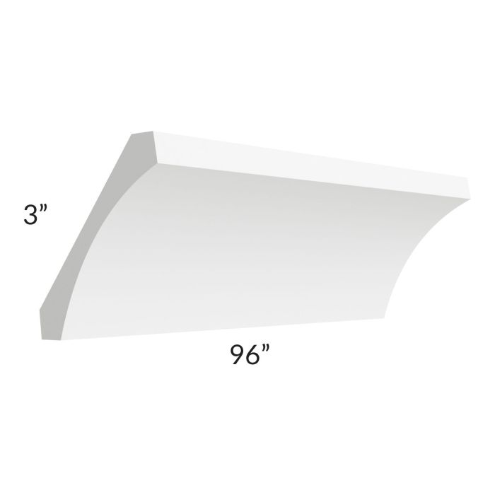 Alpine White Shaker Cove Crown Molding