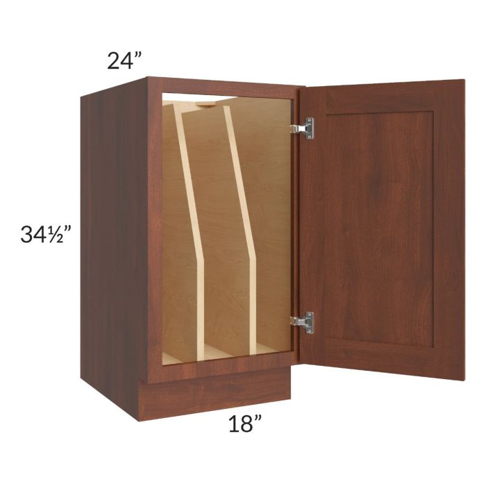 Cambridge Saddle Glaze 18" Full Height Door Tray Divider Base Cabinet