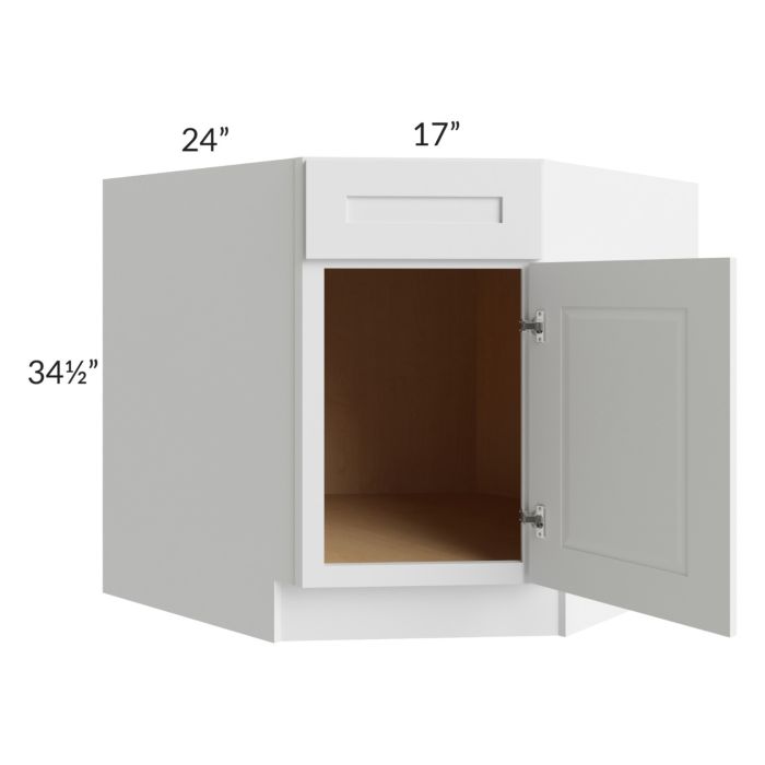 Southport White Shaker 36" Diagonal Corner Sink Base Cabinet