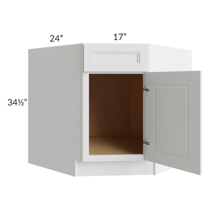 Charlotte White 36" Diagonal Corner Sink Base Cabinet