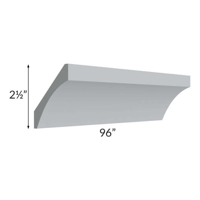 Asheville Grey Shaker 8' Curved Crown Molding