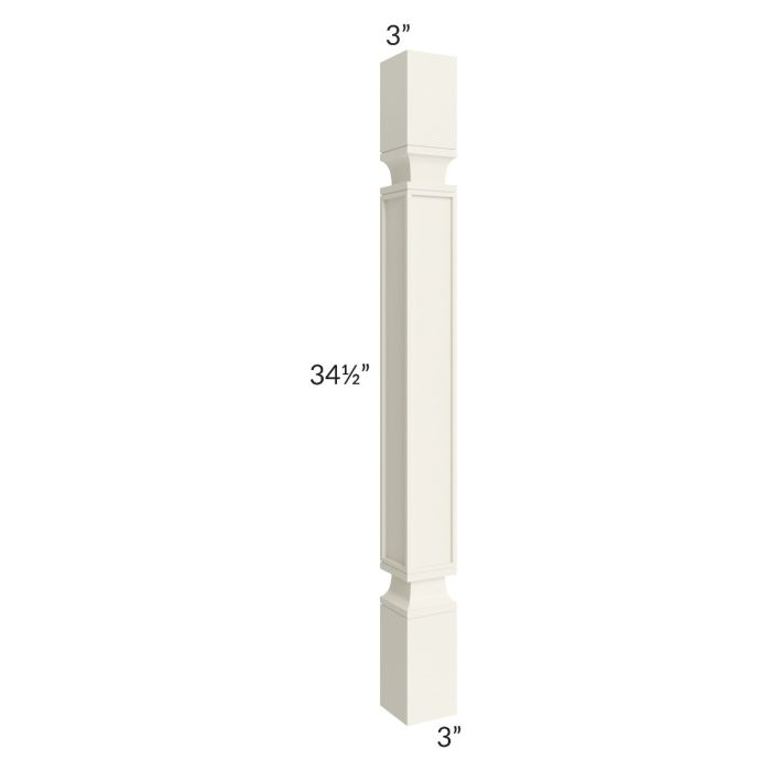 Cambridge Antique White Glaze Square Decorative Leg 
