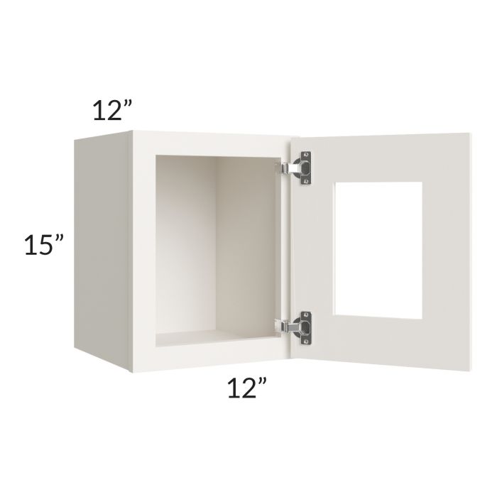Cambridge Antique White Glaze 12x15 Decorative Wall Cabinet