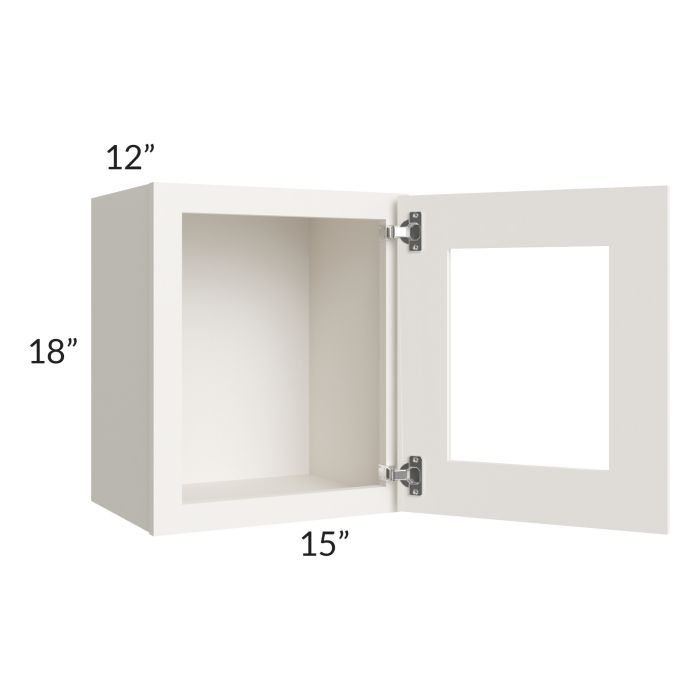 Cambridge Antique White Glaze 15x18 Decorative Wall Cabinet