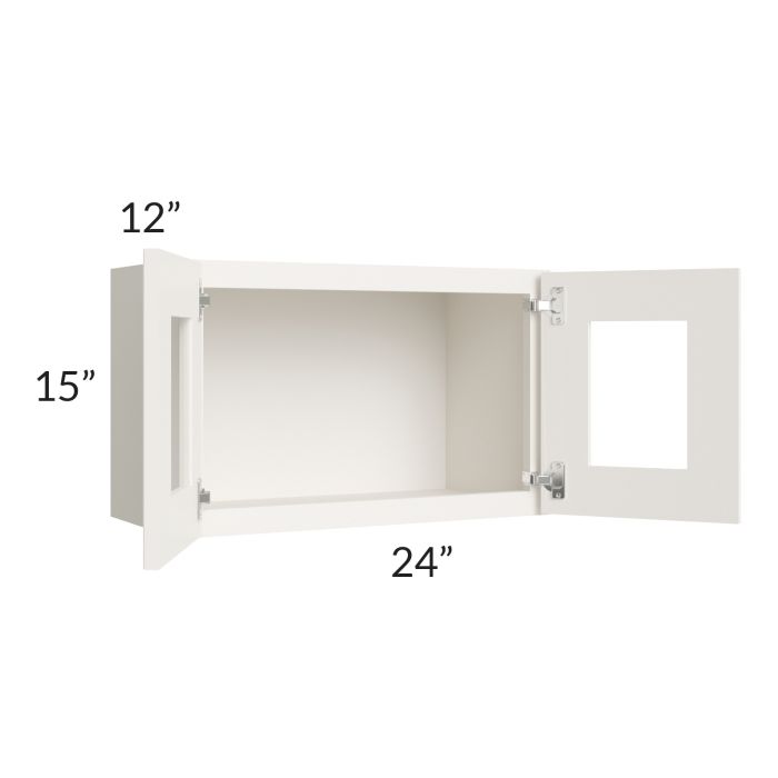 Cambridge Antique White Glaze 24x15 Decorative Wall Cabinet