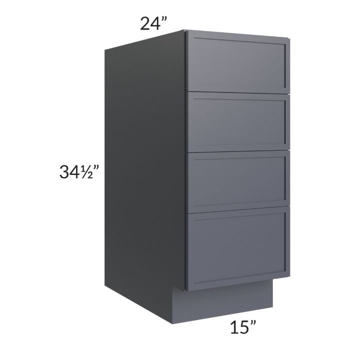 Vienna Indigo 15" 4-Drawer Base Cabinet