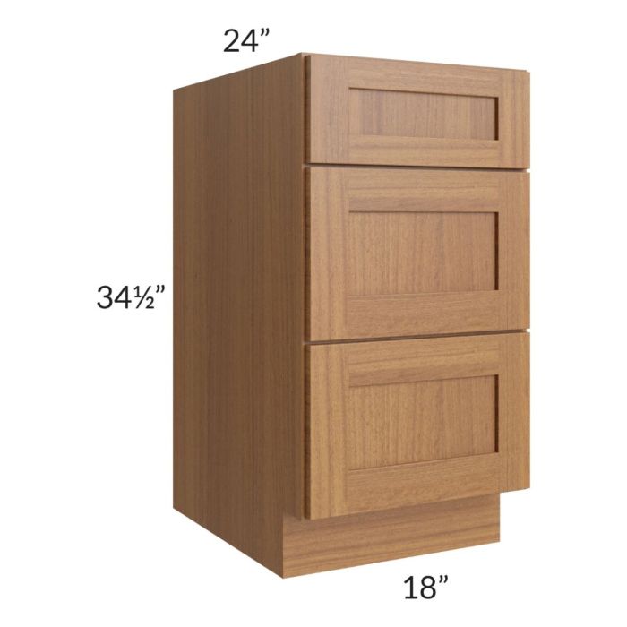 Artisan Walnut Shaker 18" Drawer Base Cabinet