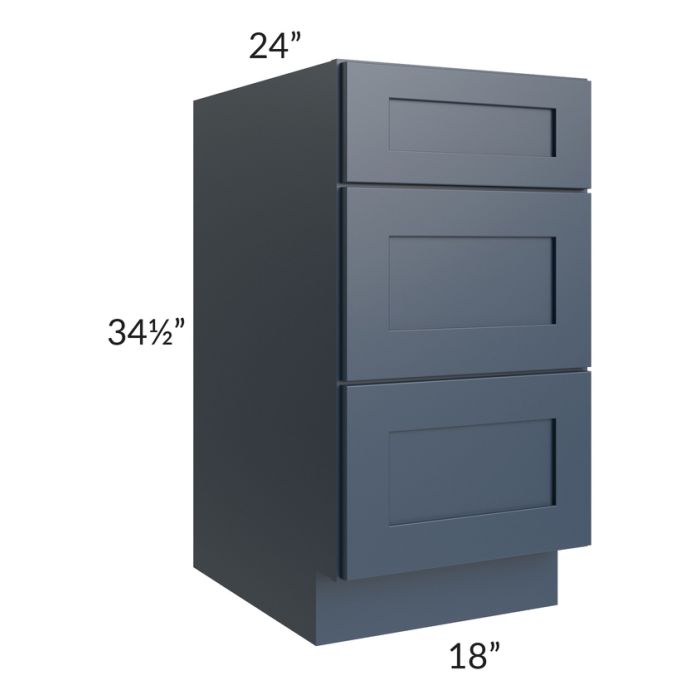 Midtown Blue Shaker 18" Drawer Base Cabinet