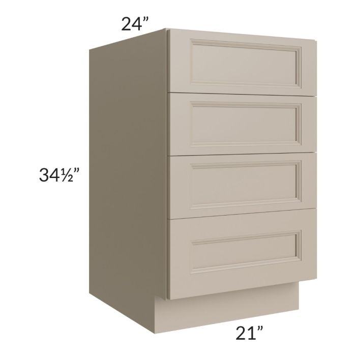 Tuscan Oyster 21" 4-Drawer Base Cabinet