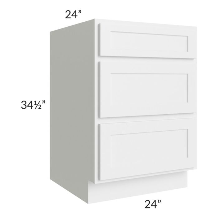 Stratus White 24" Drawer Base Cabinet