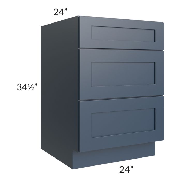 Midtown Blue Shaker 24" Drawer Base Cabinet