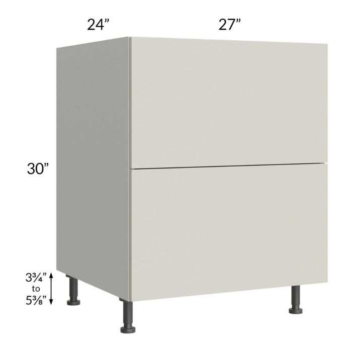 Milan Beige Matte 27" 2-Drawer Base Cabinet