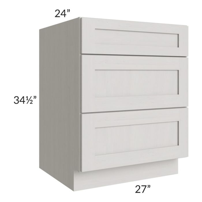 Midtown Light Grey Shaker 27" Drawer Base Cabinet