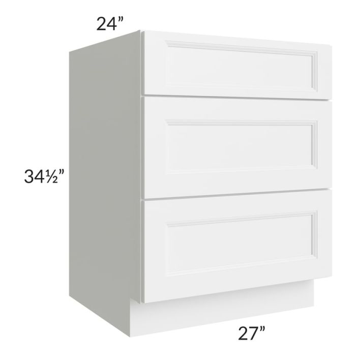 Union White 27" Drawer Base Cabinet