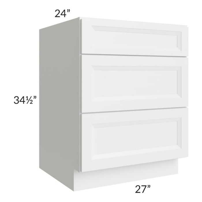 Salem White 27" Drawer Base Cabinet