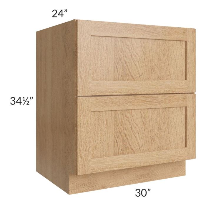 Midtown Timber Shaker 30" 2-Drawer Base Cabinet
