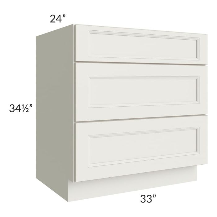 Tuscan Almond Glaze 33" Drawer Base Cabinet