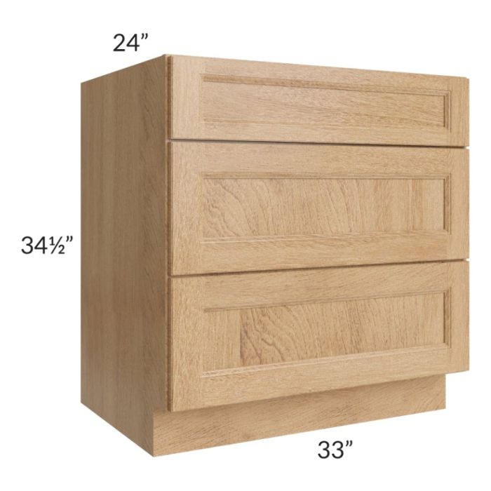 Tuscan Timber 33" Drawer Base Cabinet