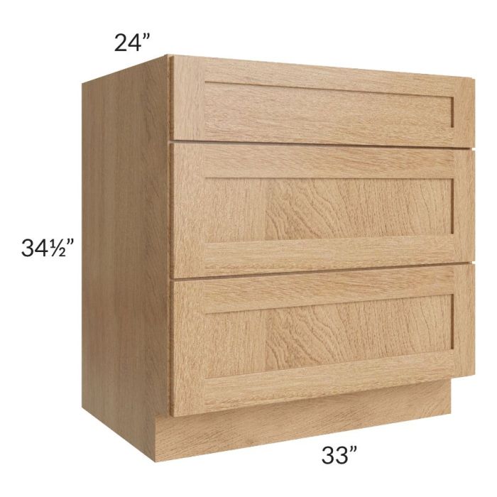 Midtown Timber Shaker 33" Drawer Base Cabinet