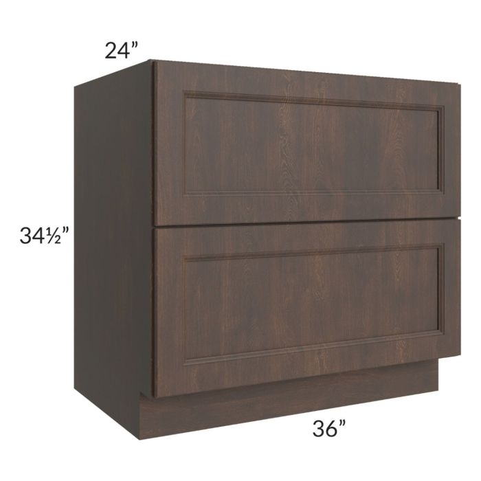 Tuscan Kona Brown 36" 2-Drawer Base Cabinet