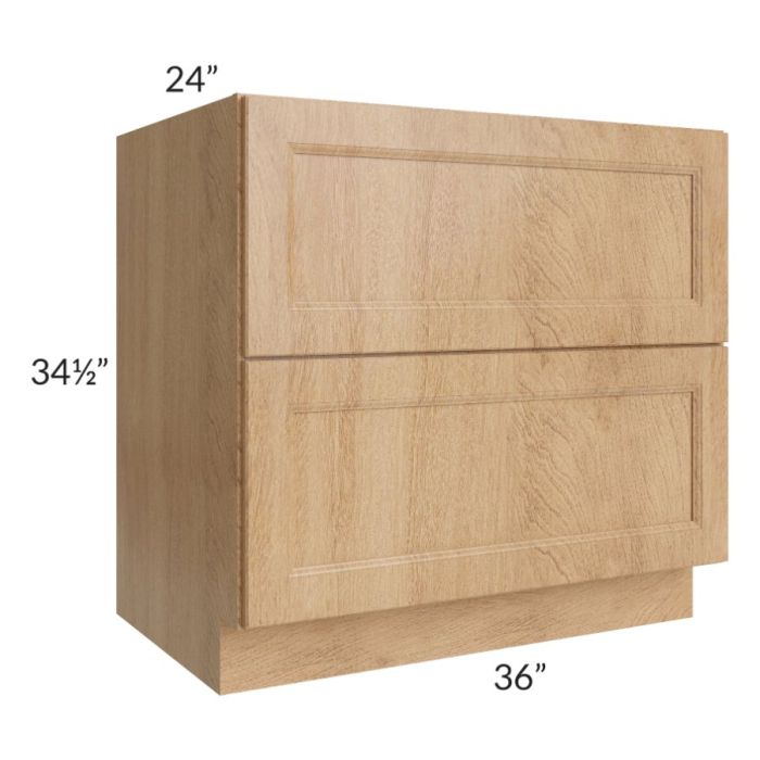 Tuscan Timber 36" 2-Drawer Base Cabinet
