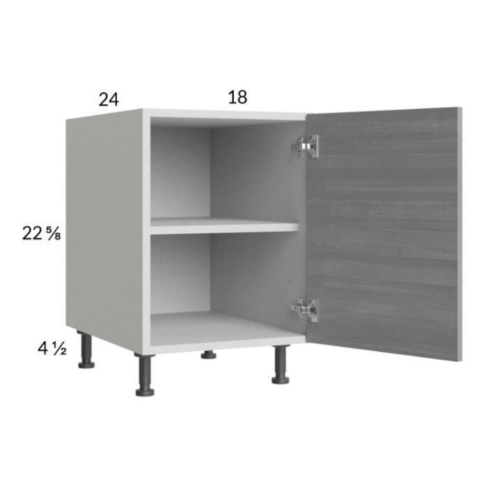 Euro Grey 18" Full Height Door Desk Base Cabinet