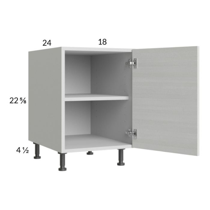 Euro White Grain 18" Full Height Door Desk Base Cabinet