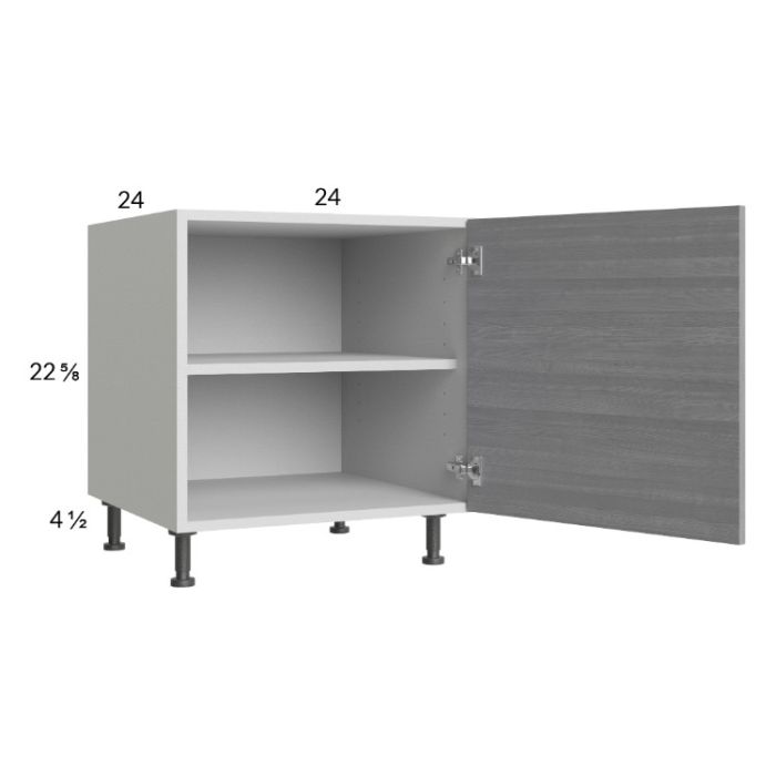 Euro Grey 24" Full Height Door Desk Base Cabinet with 1 door