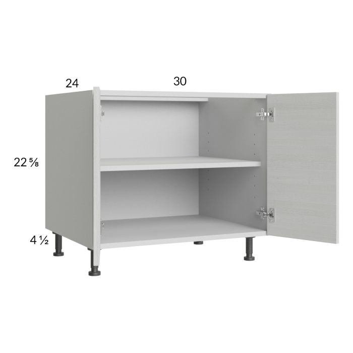 Euro White Grain 30" Full Height Door Desk Base Cabinet