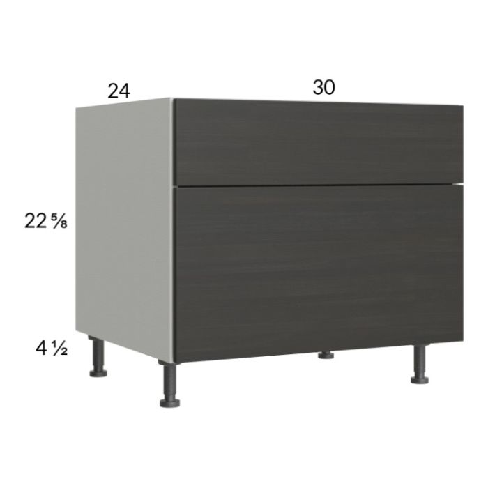 Euro Cafe 30" 2-Drawer Desk Base Cabinet