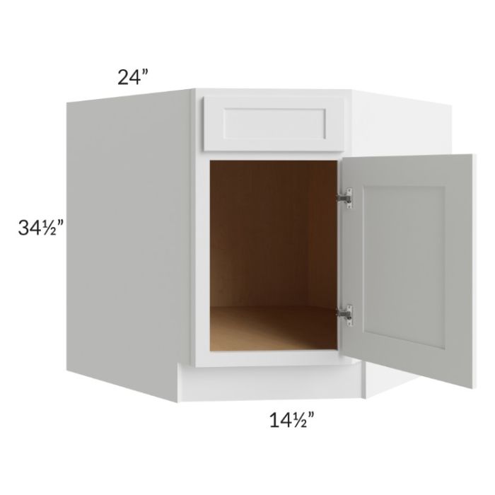 Stratus White 36" Diagonal Corner Sink Base