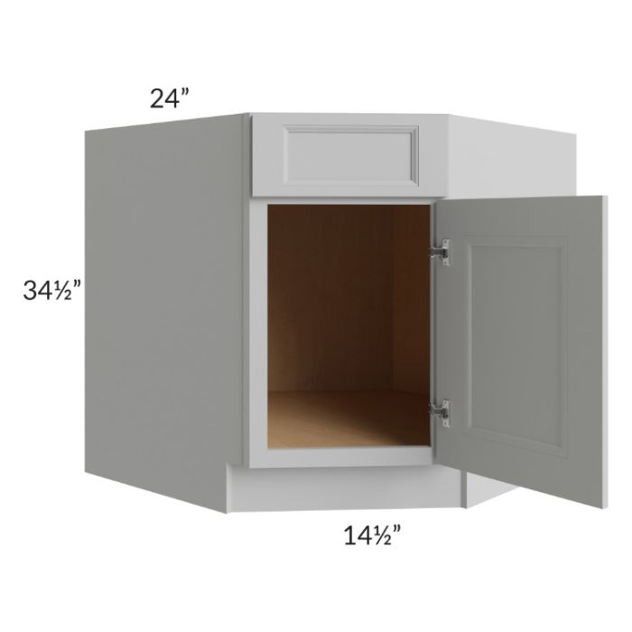 Tuscan Painted Grey 36" Diagonal Corner Sink Base