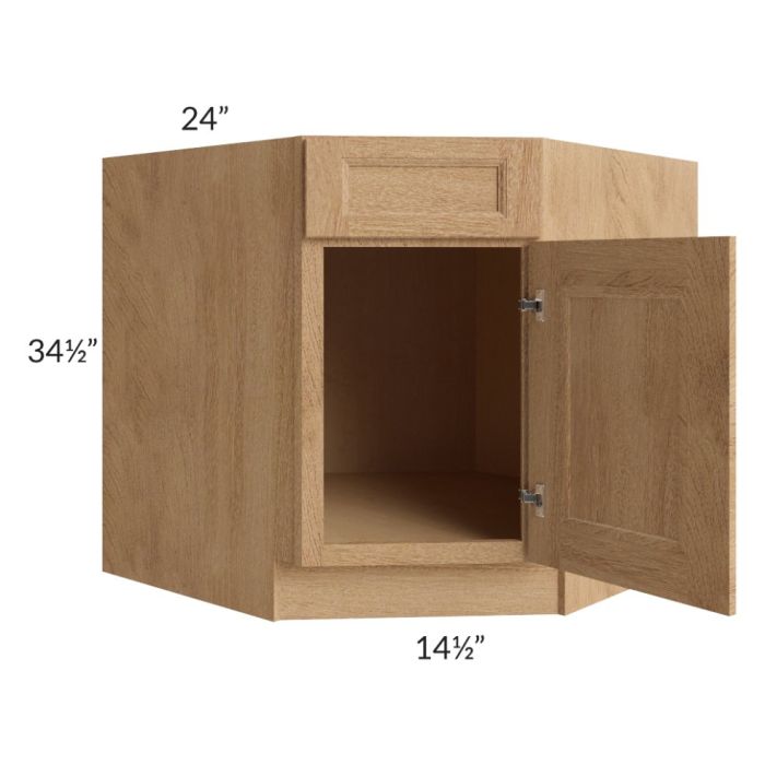 Tuscan Timber 36" Diagonal Corner Sink Base